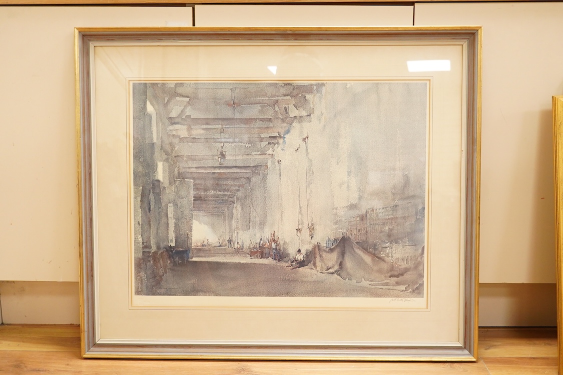 William Russell Flint (1880-1969), ‘The Bathers Arcade’, signed in pencil to the margin, blind stamped, 51 x 68cm